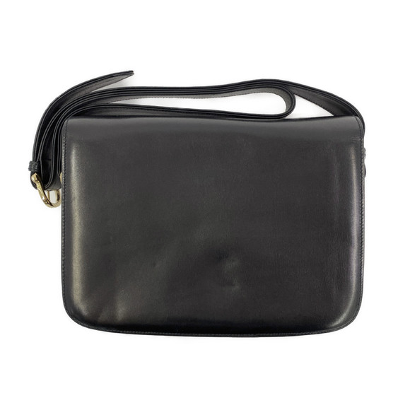 Celine Leather Triomphe Shoulder Bag Hardware Black - Picture 1 of 9